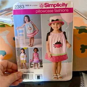 Simplicity - Pillowcase Fashions Sewing Pattern 2383 - Size A, 1/2, 1, 2, 3, 4T